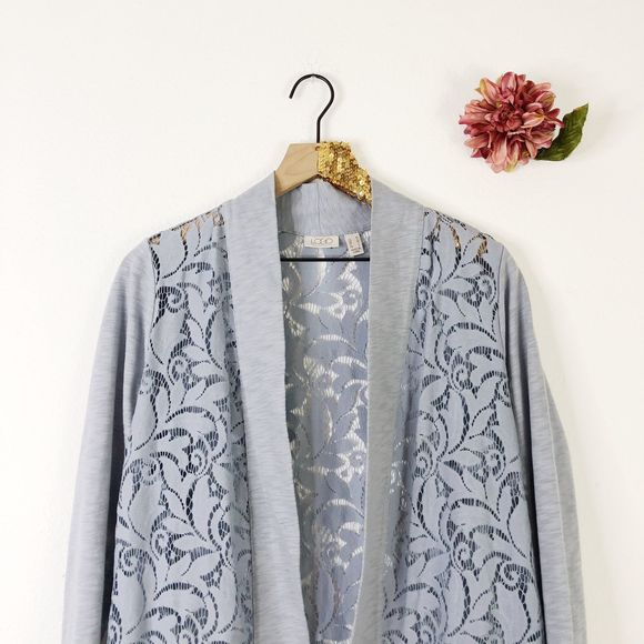 LORI GOLDSTEIN Slub Lace Cardigan - Picture 2 of 7